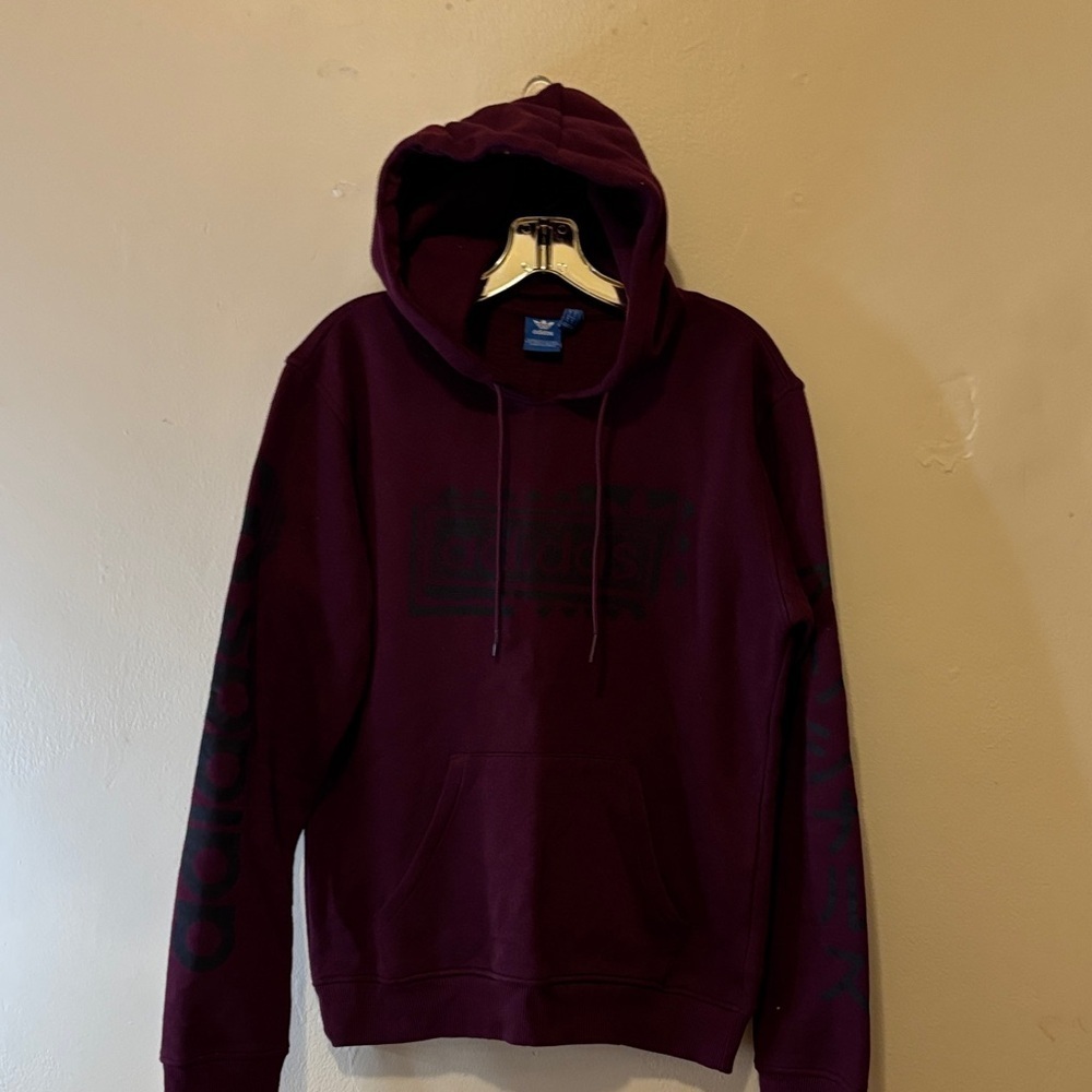 Adidas Men's Burgundy Hoodie